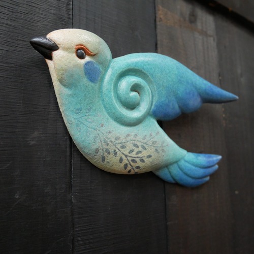 青色の鳥の壁掛け no.5