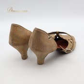 社交ダンス 衣装 シューズ ゴールド系 オリオン ORION 靴 くつ ヒール 金 レディース ストラップ オープントゥ キラキラ 華やか 練習 レッスン ステージ イベント 上品 ダンス衣装 パーティー