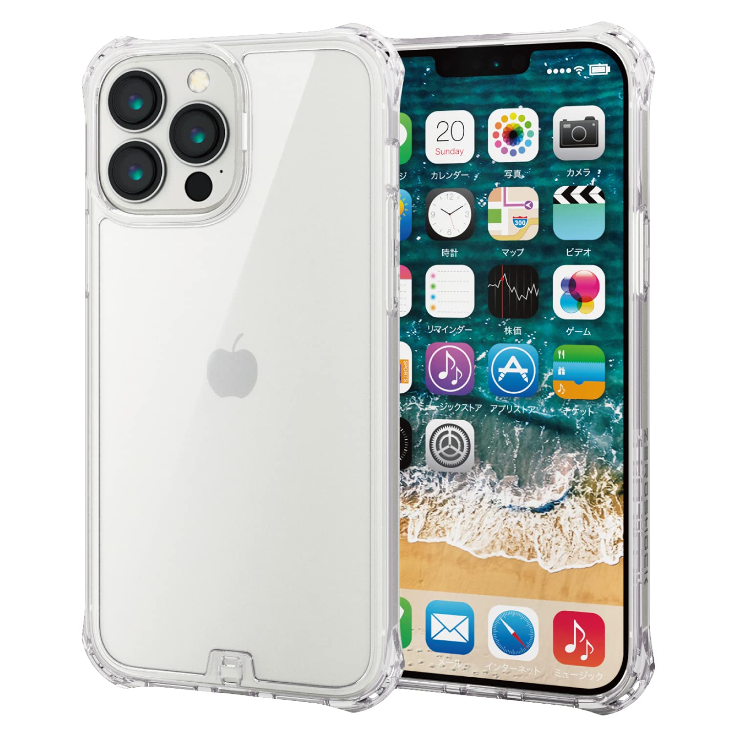 【人気】エレコム iPhone 13 Pro Max/ハイブリッドケース/ZEROSHOCK/クリア