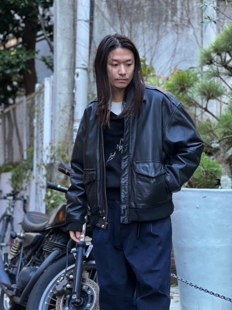 FIRST] Vintage A-2 Style Leather Jacket [1980s-] Vintage Type A-2