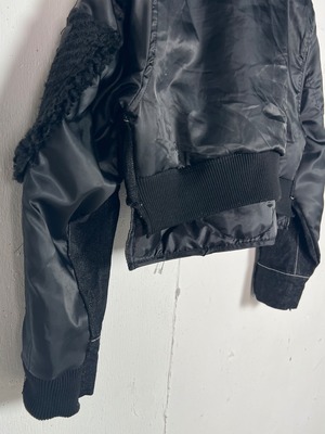 "再構築" Cotton Denim × Nylon MA-1 Docking Jaket