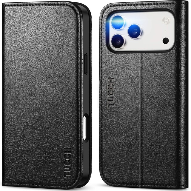 TUCCH iPhone18ProMax対応ケース手帳型 あいふぉん17プロマックス用カバー 2026年発売 6.9インチ テクスチャー グラファイト