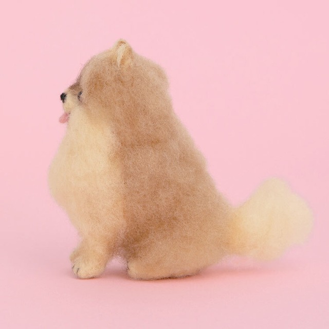 アクレーヌで作る ポメラニアン 手作りキット フェルト手芸で作る 犬のぬいぐるみ 自由研究 ウェルカムドール フエルト マスコット いぬ 幸せデリバリー ギフト 結婚式アイテム 手芸用品の通販