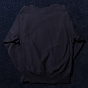 Deadstock L 目無し無地 ネイビー 80s 刺繍タグ リバースウィーブ チャンピオン スウェット Reverse weave champion