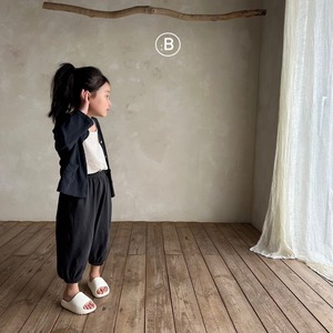 【Bella bambina】サマーソフトカーディガン チャコール 80~130cm 240715