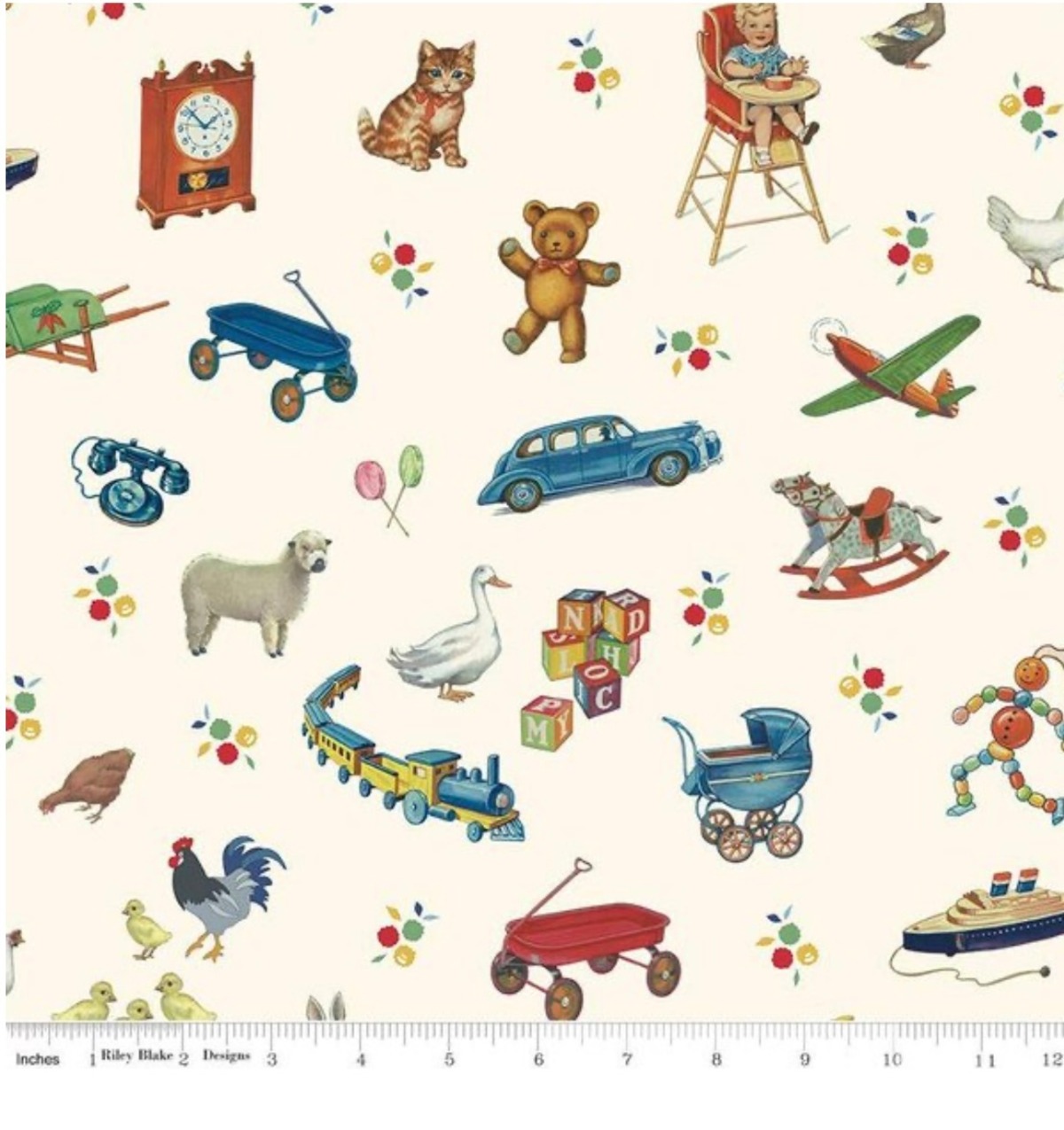 Toys For Riley Simple pleasures toys ivory by American Jane for Riley Blake ...