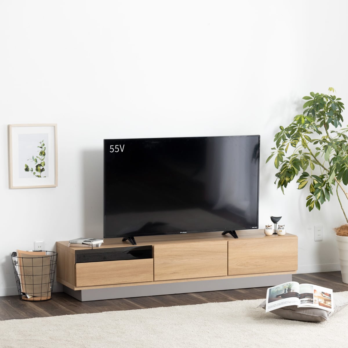 テレビ台 160cm テレビ台 収納 ローボード 完成品 TAUPE トープ