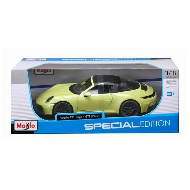 ミニカー Porsche 911 Targa 4 GTS Hybrid Yellow 1/18 Maisto