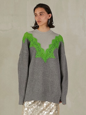 【25AW】PRANK PROJECT プランクプロジェクト / Lace-Line Over-Knit / レースニット
