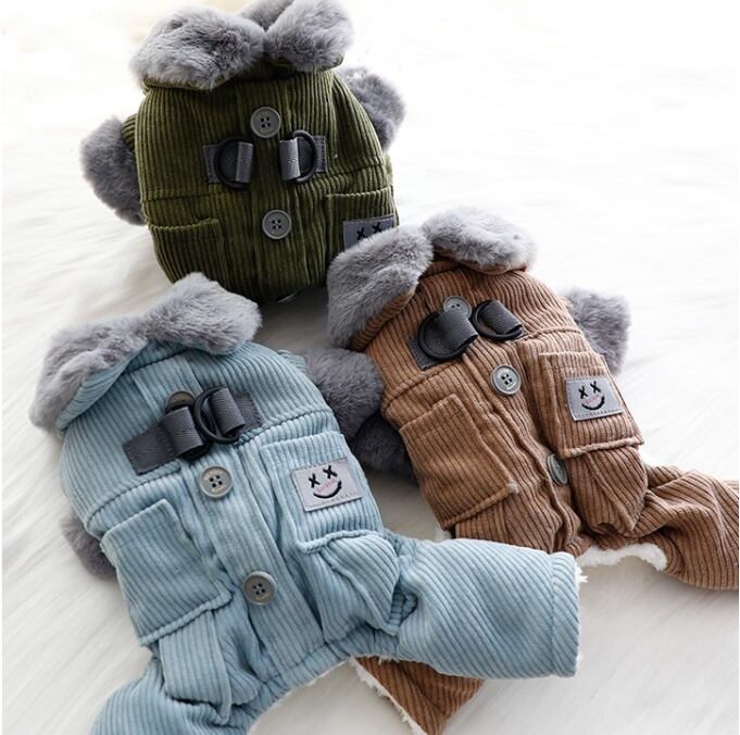 《予約》№2101794 コーデュロイにこちゃんロンパース