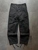 ミリタリー カーゴパンツ ブラック リップストップ SMALL-SHORT 裾ドローコード