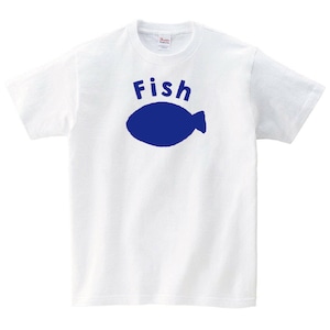 お魚 Tシャツ メンズ レディース 半袖 北欧 シンプル ゆったり おしゃれ トップス 白 30代 40代 ペアルック プレゼント 大きいサイズ 綿100% 160 S M L XL