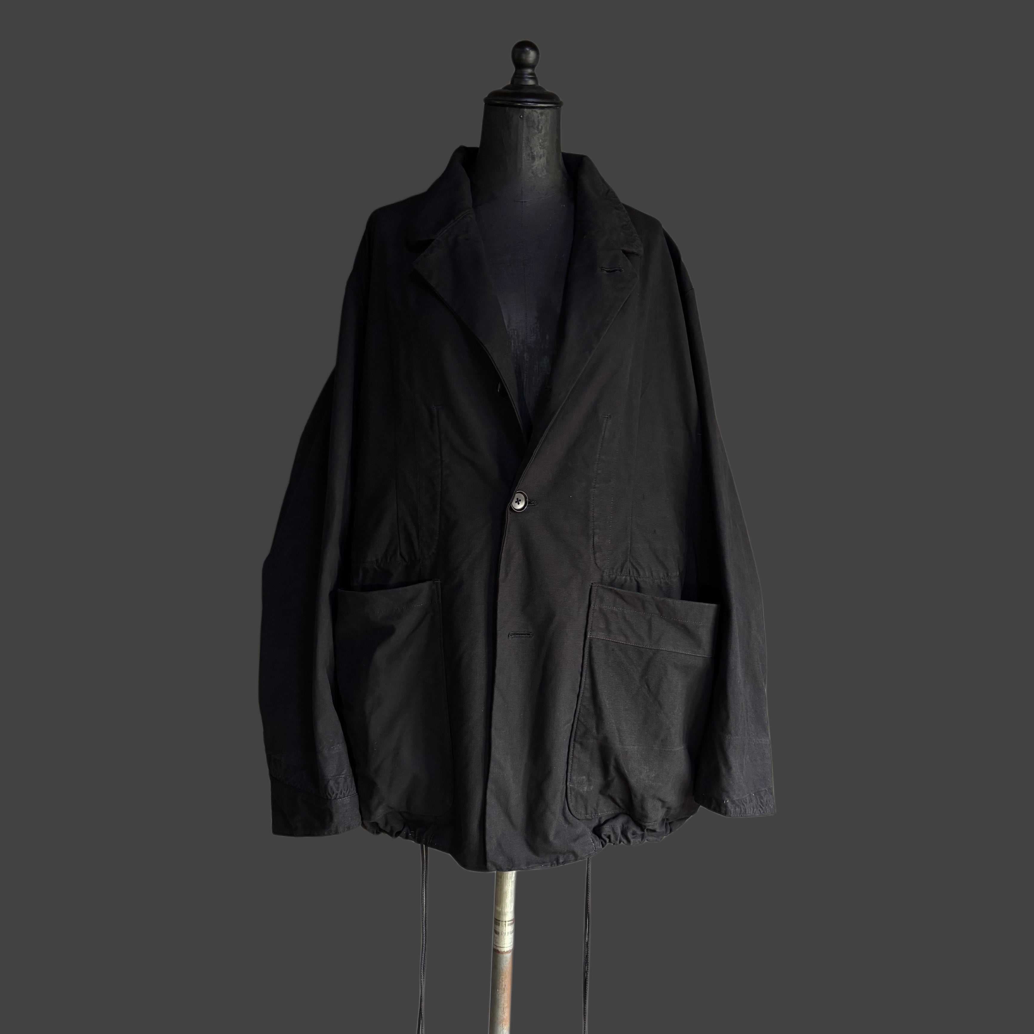 BALLOON TAILORED JACKET – COTTON / BLACK