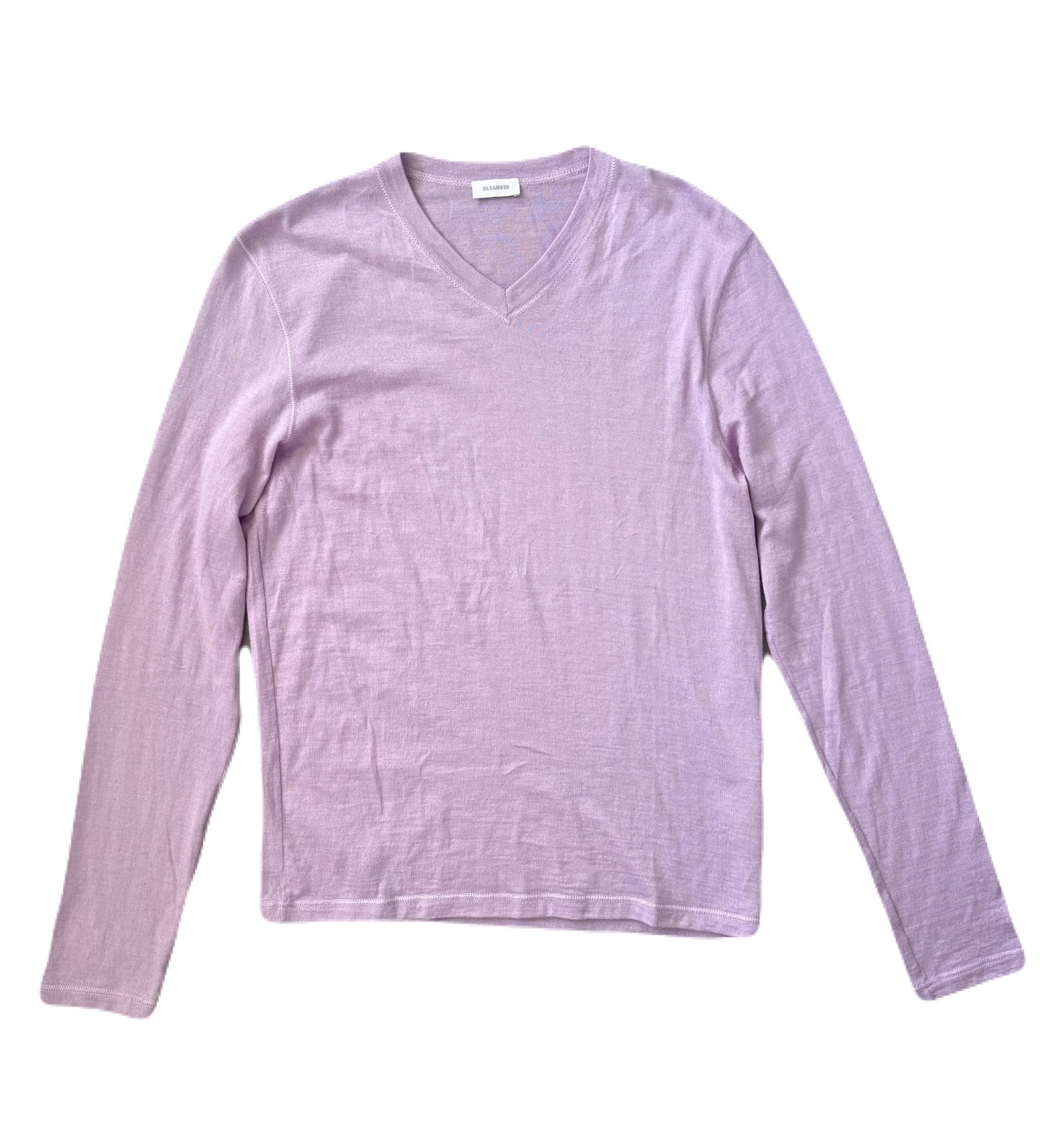 JIL SANDER 09ss RAF期 シルク カシミヤ Vネックニット ラベンダー