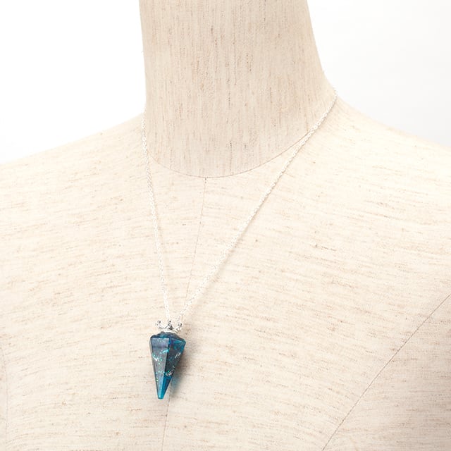 神秘の六角錐 オルゴナイト△ペンダント ブルー | お守りオルゴナイト