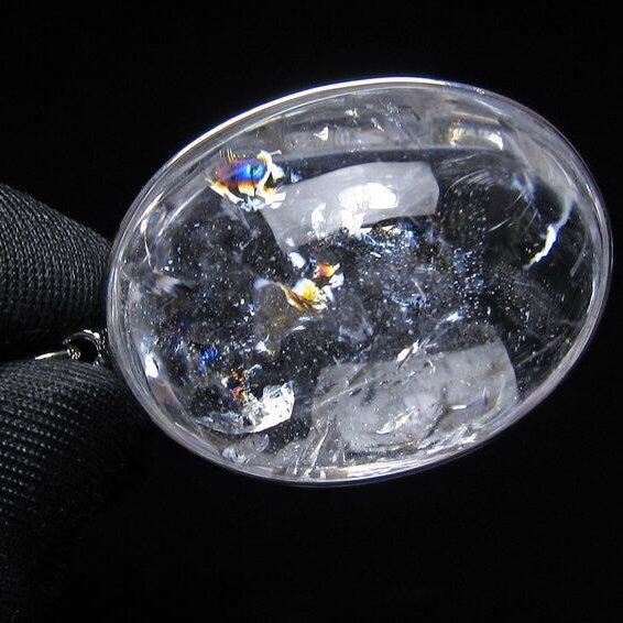 アイリスクォーツ 水晶 ペンダント 虹入り メール便可 一点物 112-14163