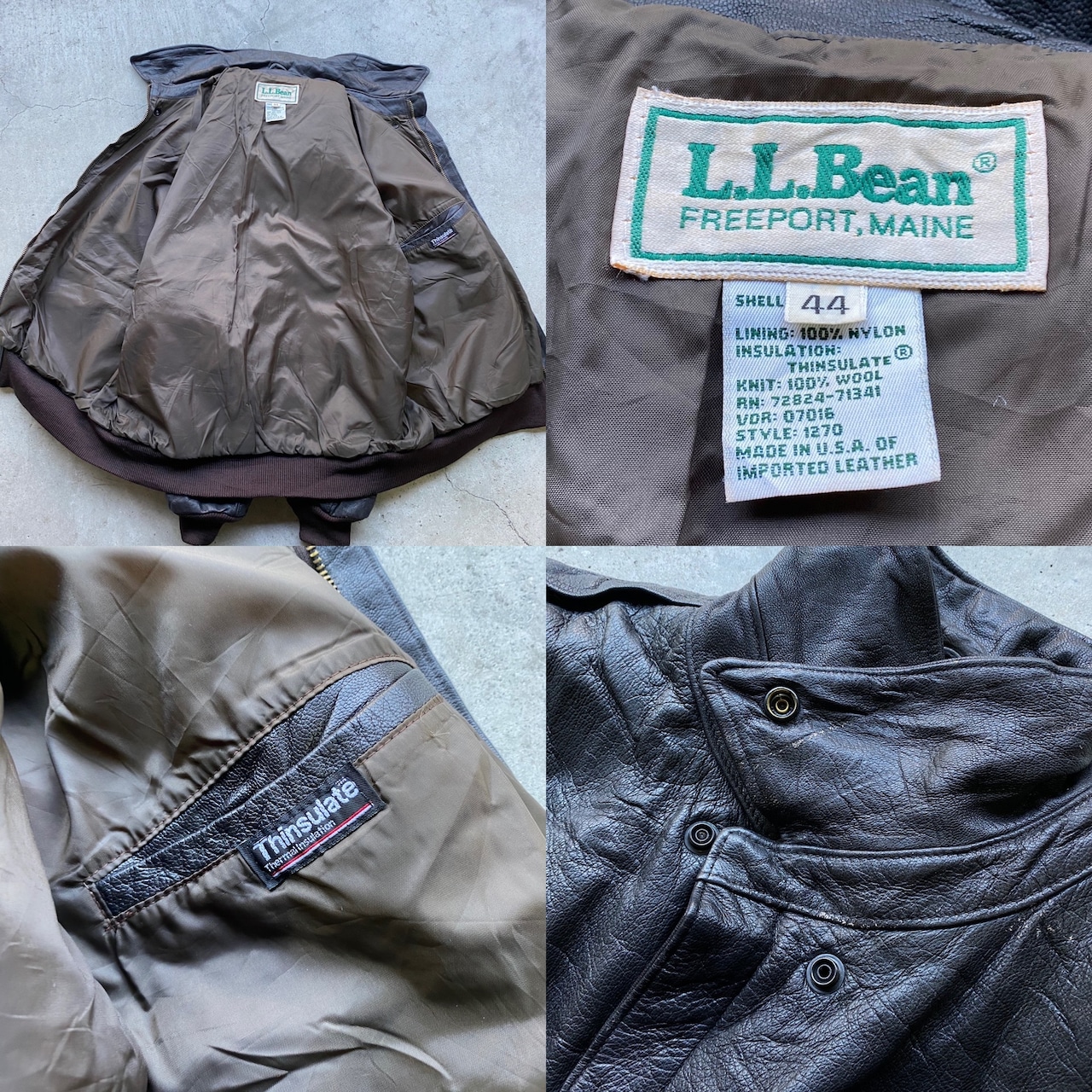 80年代 ビンテージ USA製 L.L.Bean エルエルビーン A-2タイプ  