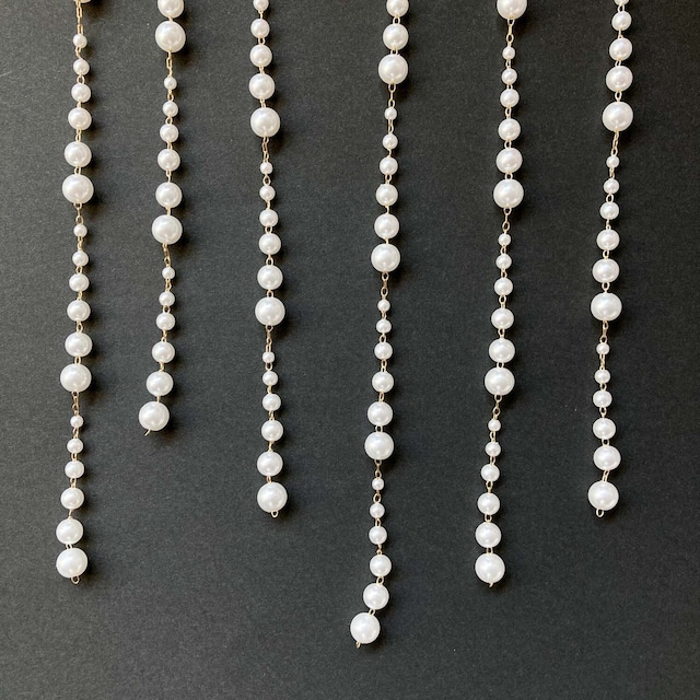 グラデーションパールのデザインチェーン（約30cmカット）