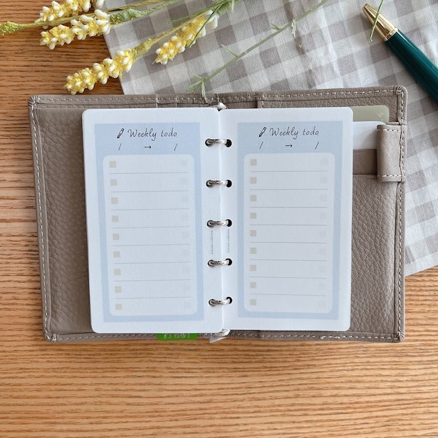 マイクロ5サイズ/ウィークリーtodoリストリフィル