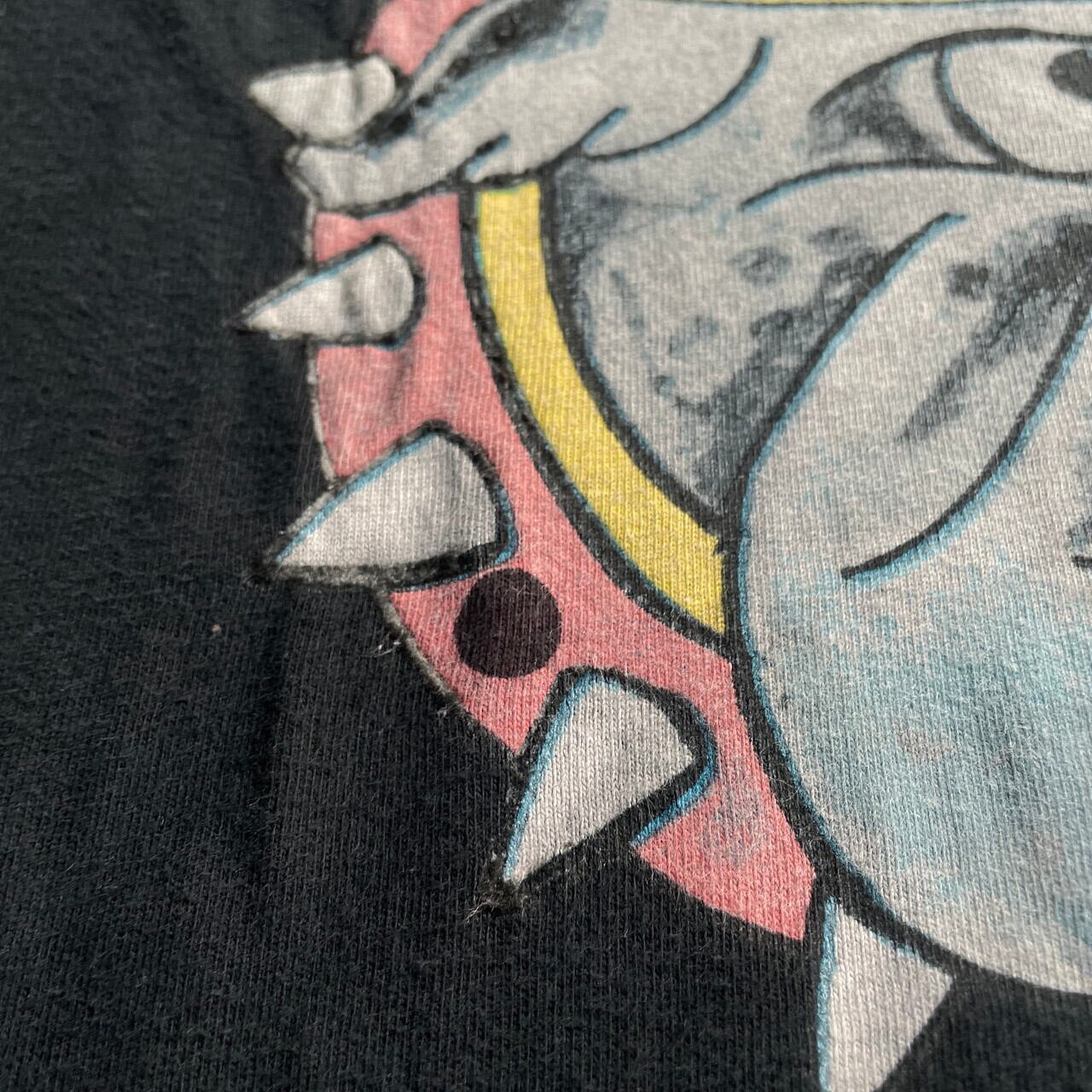 Ed Hardy エドハーディー ブルドック 犬 プリント Tシャツ メンズXL