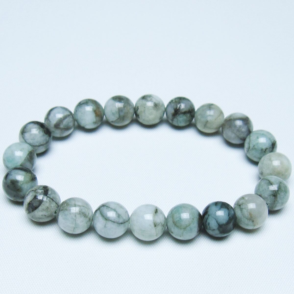 エメラルド ブレスレット 10mm 一点物 メール便可 [M便 1/10] 111-45994