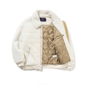 【ROMANTIC CROWN】FLEECE BOMBER JACKET (OATMEAL)