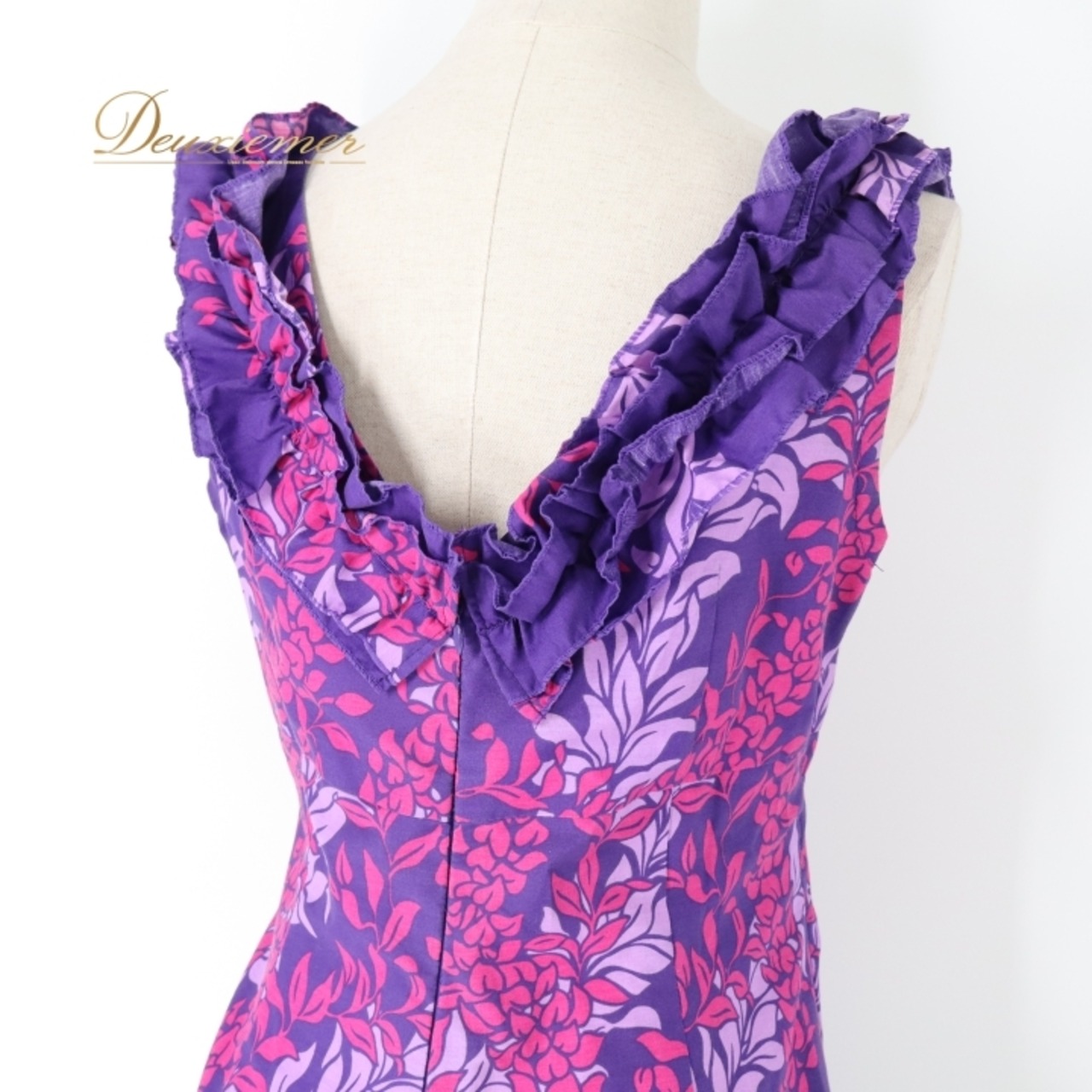 フラダンス 衣装 ワンピース ドレス パープル系 ハワイアンプリント アロハ フラ ダンス レッスン 練習 ノースリーブ フレアスカート フリル 華やか 鮮やか かわいい おしゃれ 上品 大人っぽい ピンク系 紫 ピンク 花柄 植物柄 フラダンス衣装 ハワイアン ドレス パーティー 夏祭り 大人用 レディース お出かけ 発表会 着心地 リゾートエレガント 刺繍 おしゃれ着 柄物 ビビッドカラー