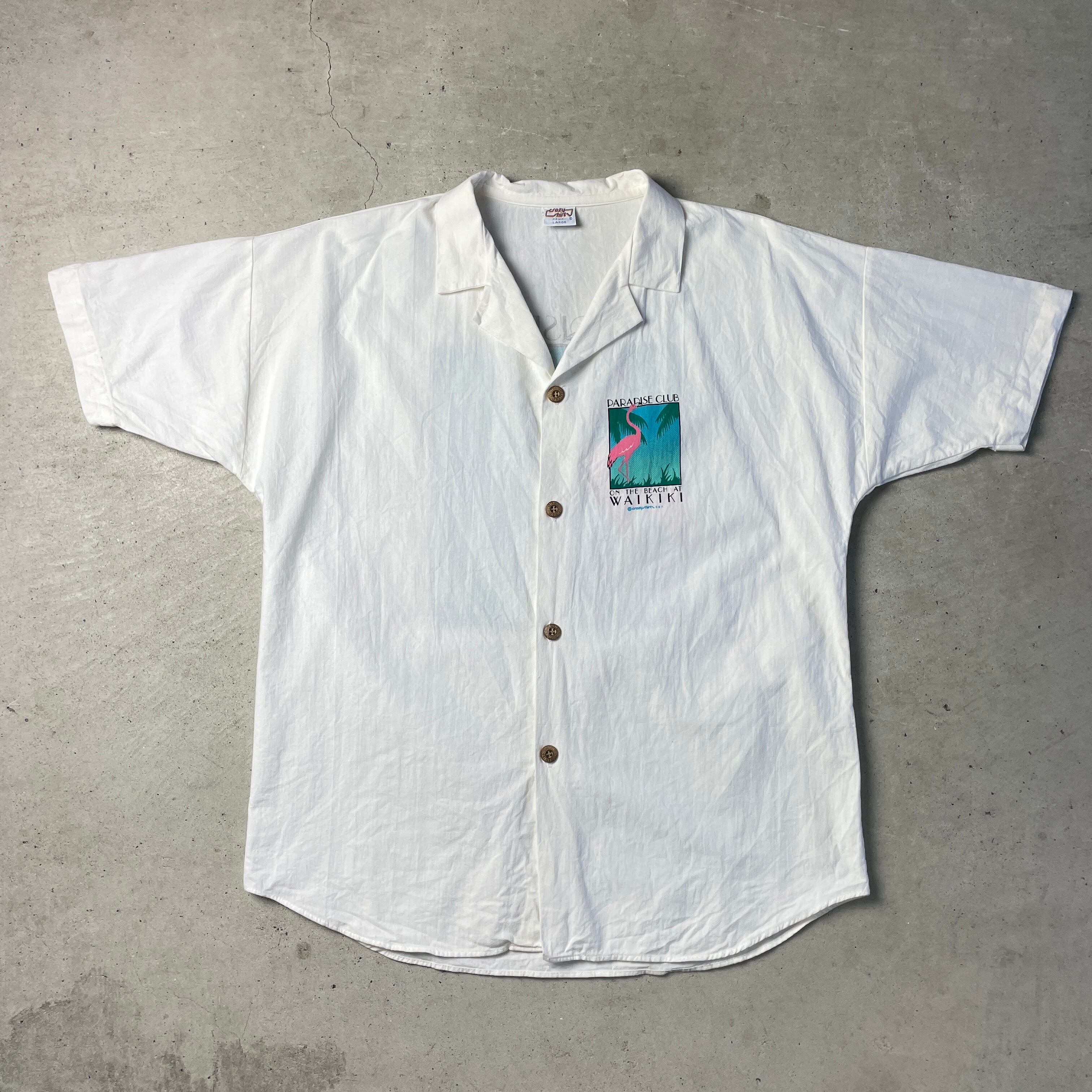 90年代 USA製 CRAZY SHIRT クレイジーシャツ フラミンゴ オープン 