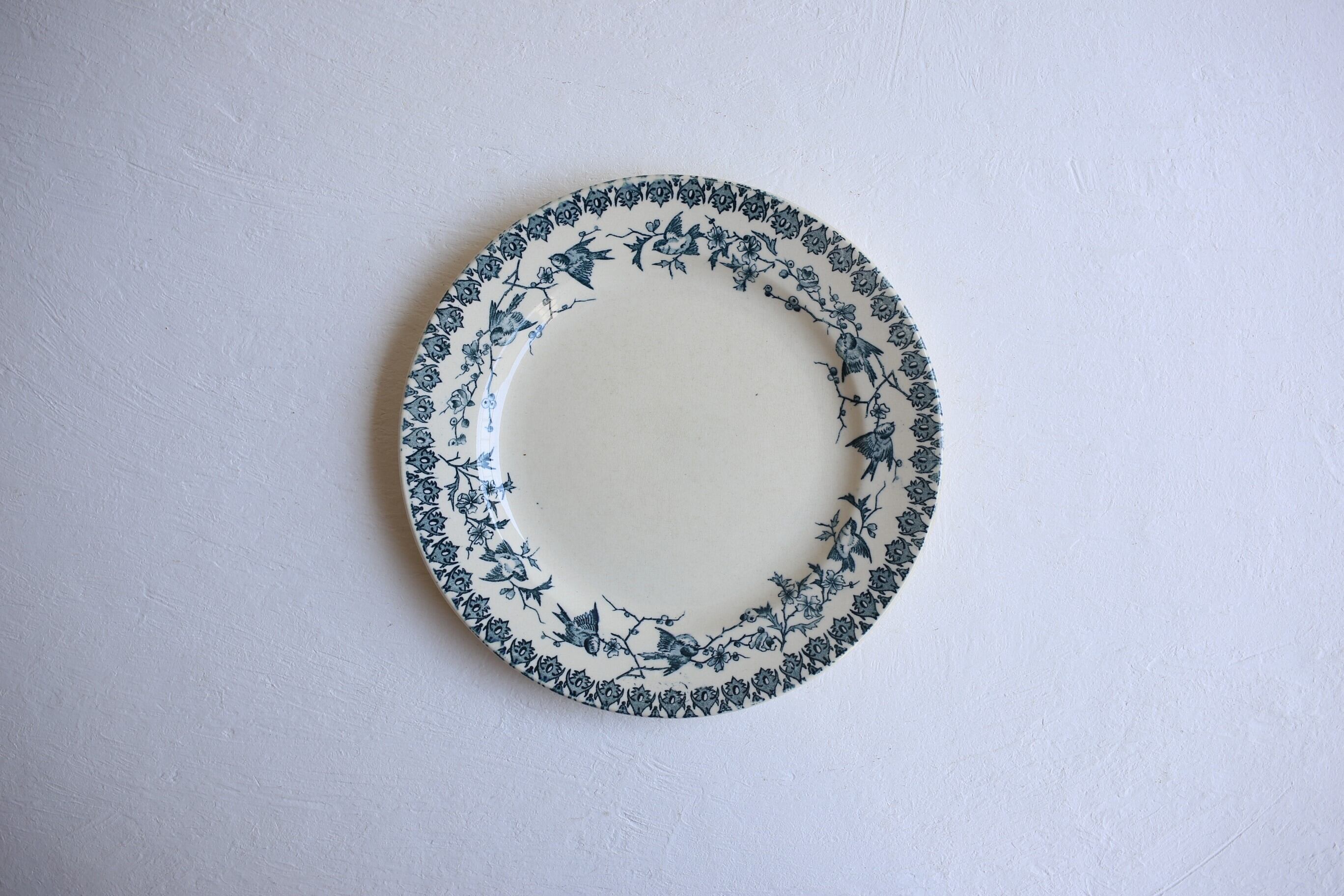 フランス アンティーク Choisy le Roi ショワジールロワ 「小鳥のガーランド」N-03017h