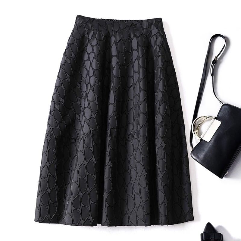 サテンジャガードスカート 202159