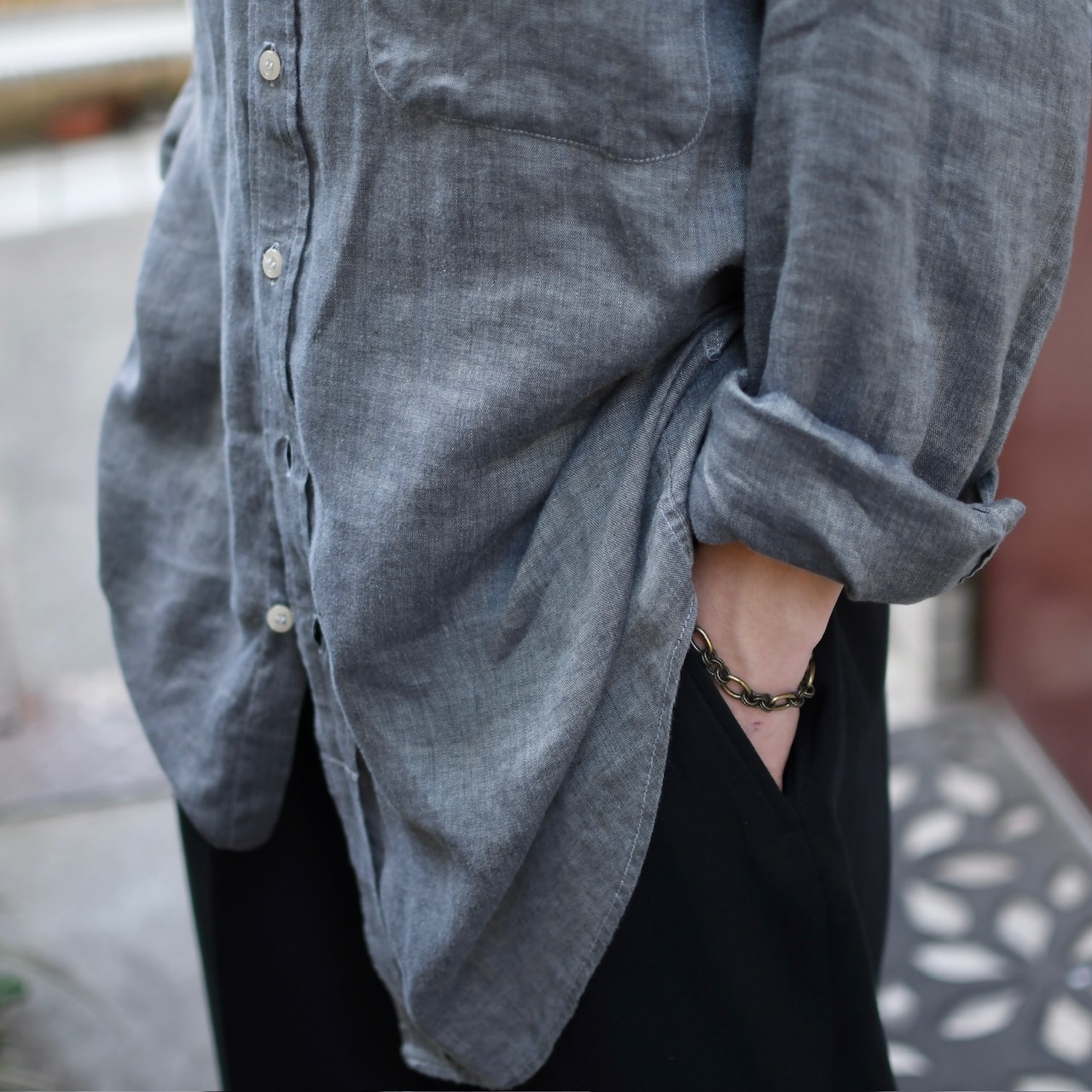 GALLAGHERS Irish linen shirt greige