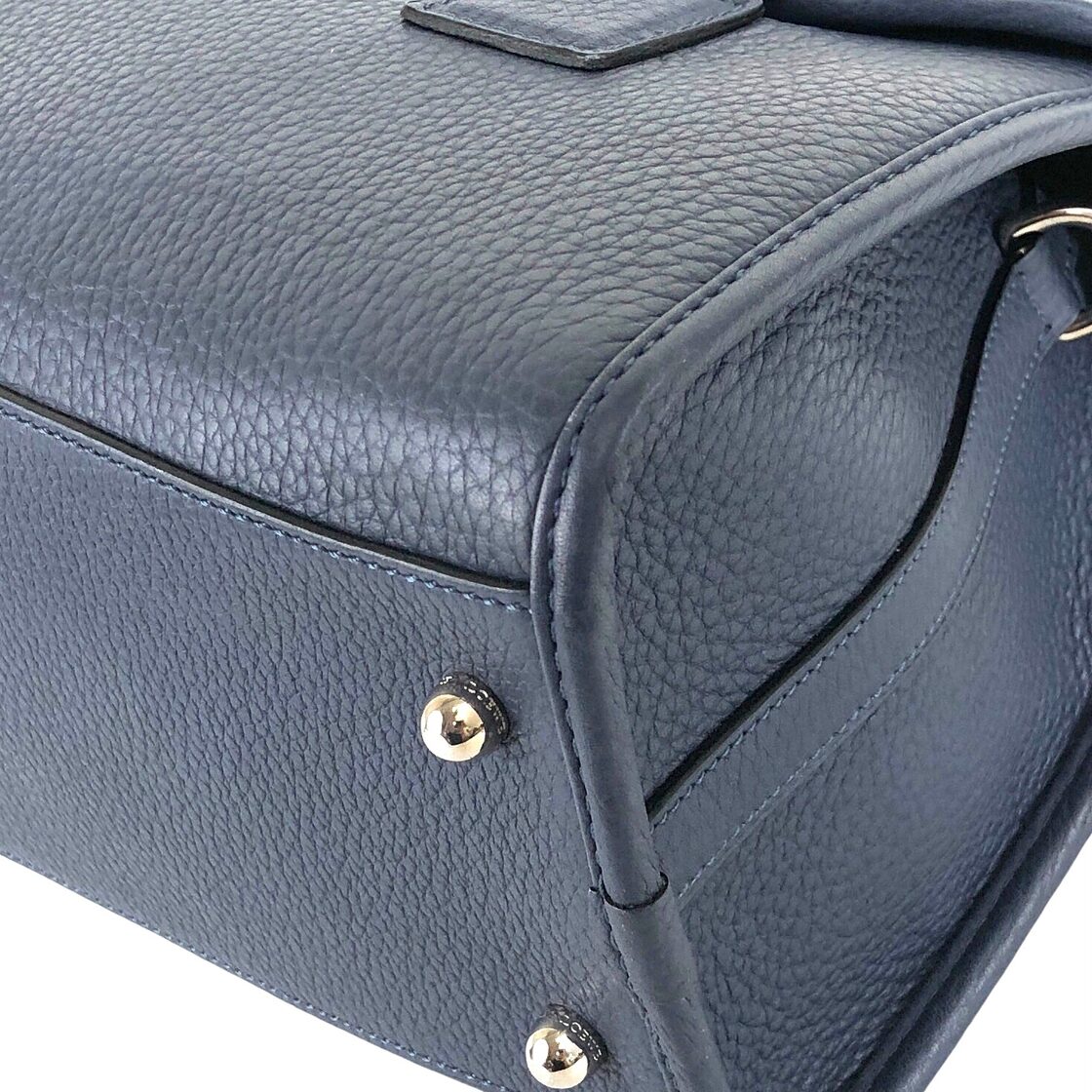 LOEWE ロエベ ショルダーバッグ ブルー アナグラム レザー アラモ ミニ 