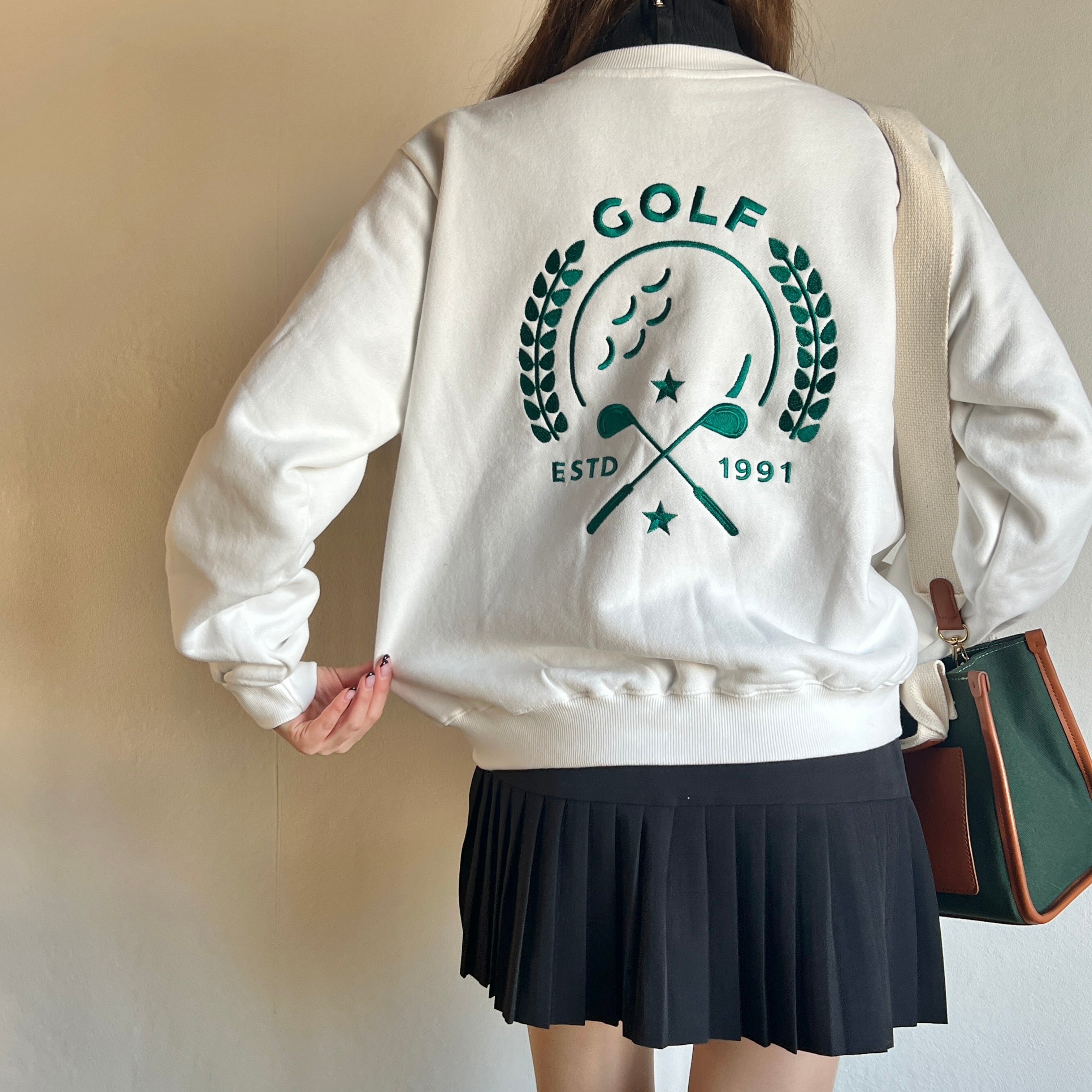 裏起毛タイプ】ゴルフ刺繍トレーナー(5color) | R.E.M GOLF｜韓国