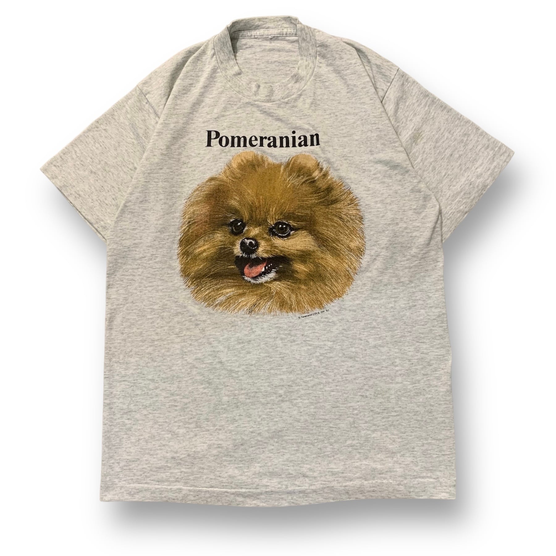 90s  USA製 ビンテージ 犬tシャツ ポメラニアン 昔 いぬ ドッグ