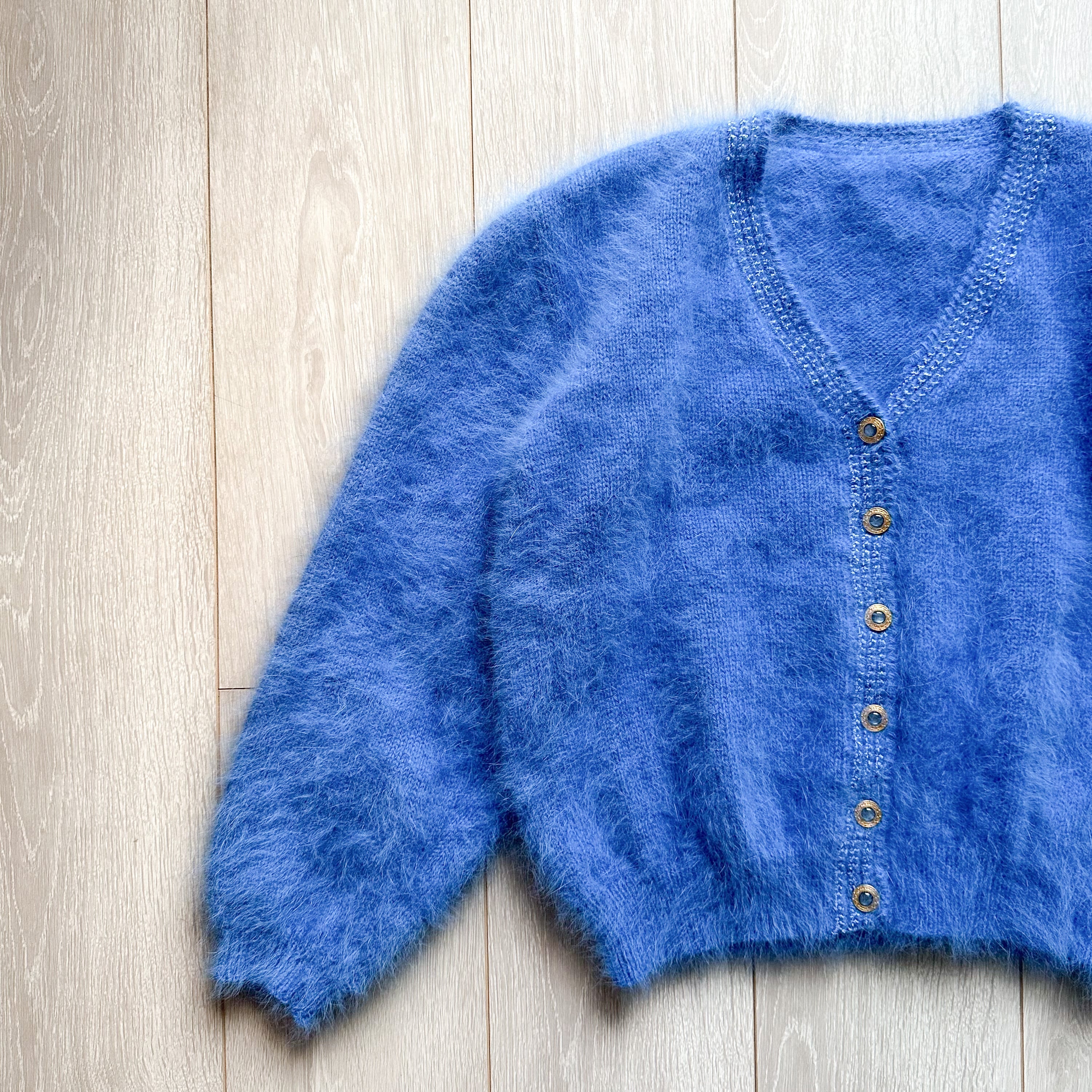 vintage shaggy knit cardigan シャギーニットカーディガン シャギー