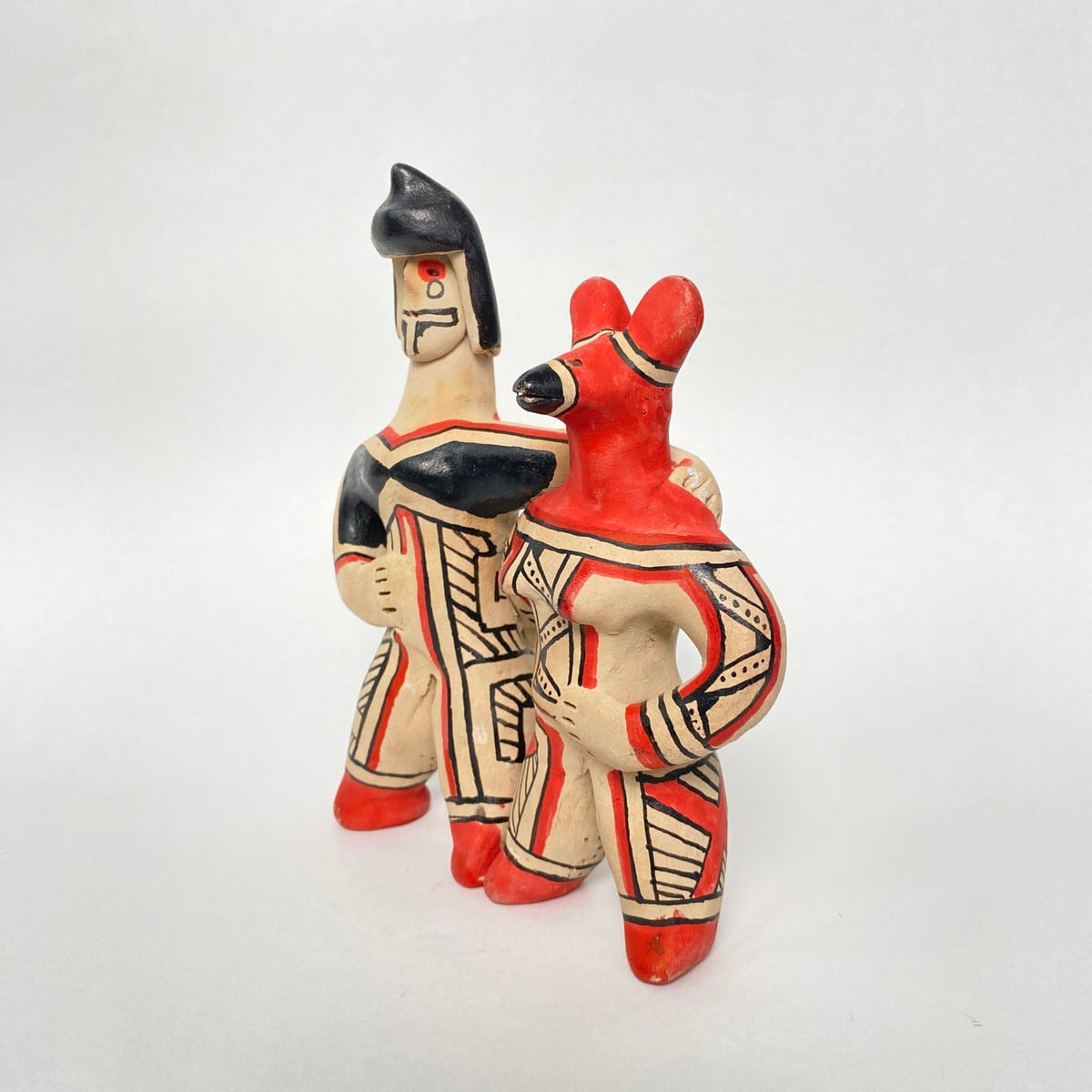 ブラジル カラジャ族 陶器 BONECA 人とシカ(16) | Coloridas コロリーダス