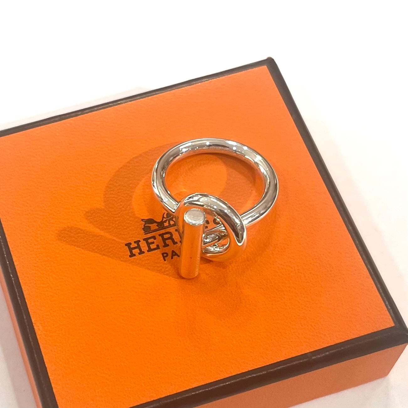 エルメス ヴィンテージリング 約18〜19号 内径約18.8mm 希少モデル 希少サイズ【HERMES】【18号58】2642 エルメスEchappeeスターリング