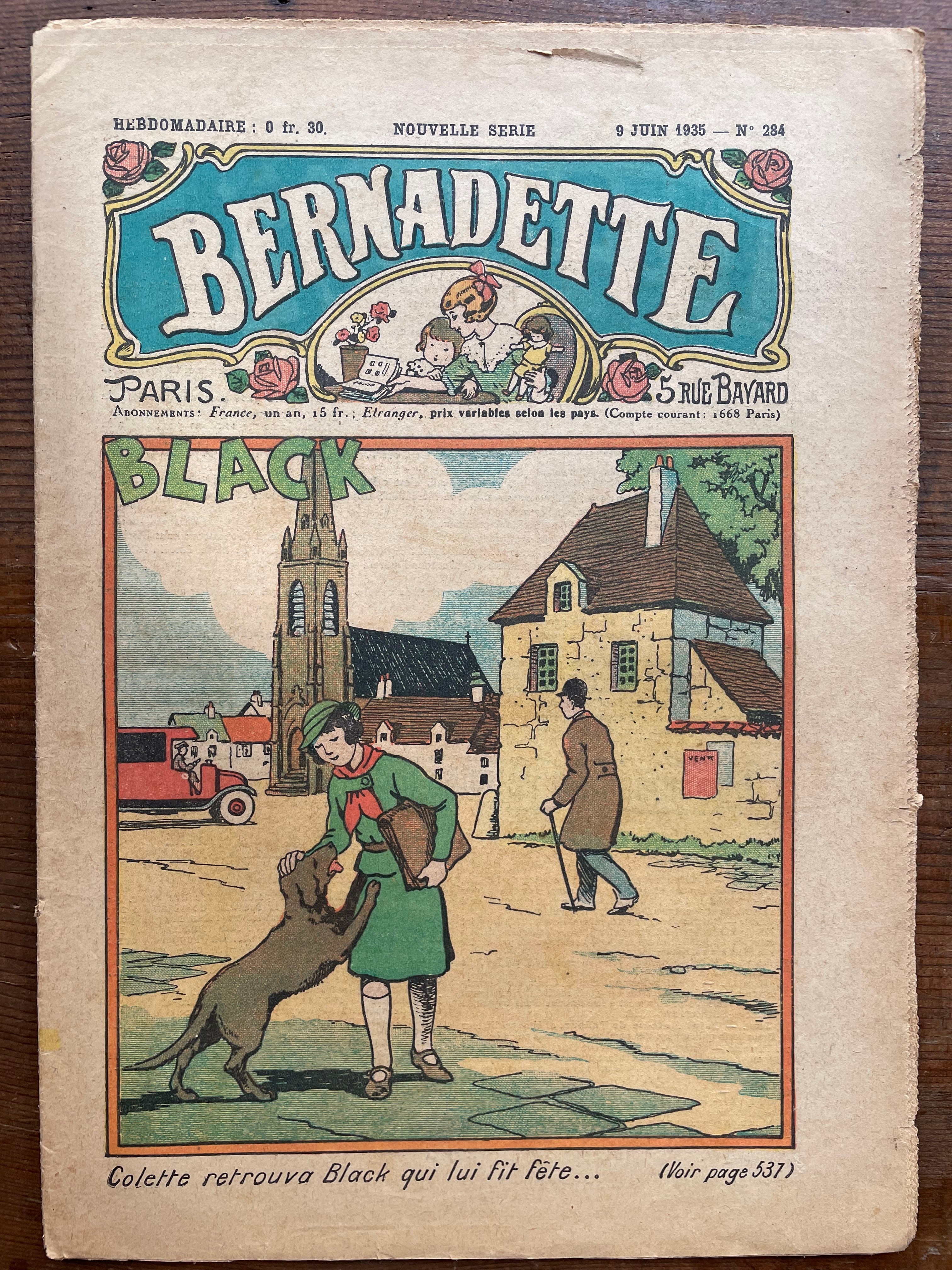 古い少女雑誌　BERNADETTE　9 JUIN 1935
