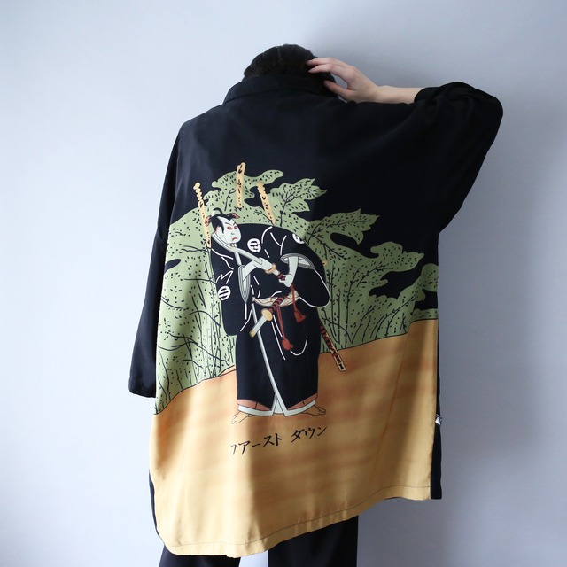 "フアースト ダウン" 和 motif over silhouette h/s shirt