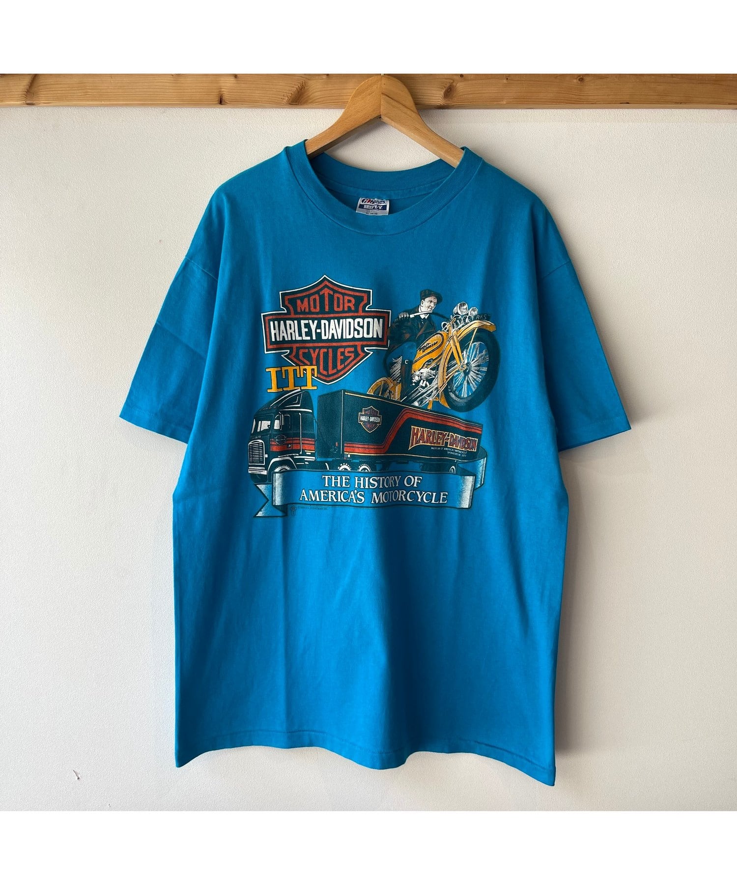 60's USA製 King Louie ボーリングシャツ メンズサイズM ブルー