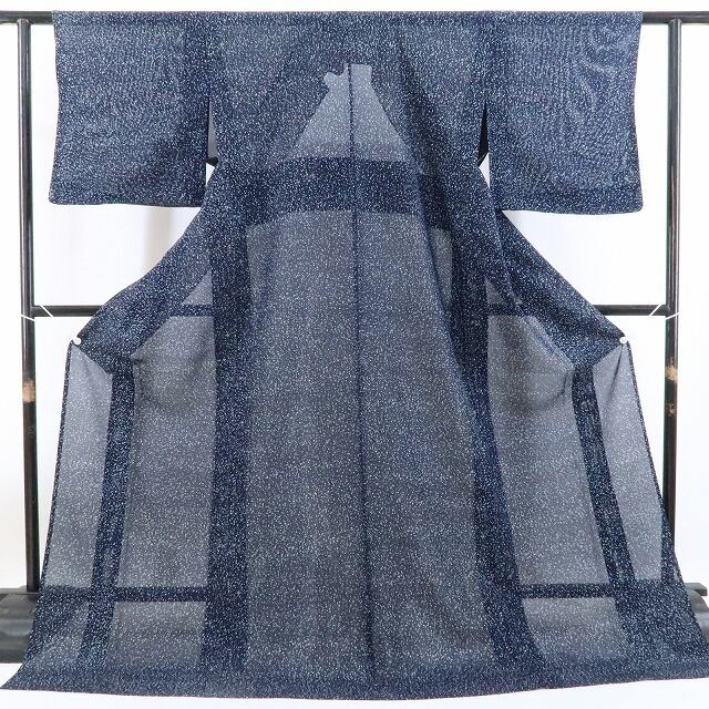 新品 藍香房謹製 絽 夏着物 正絹 仕付け糸付“決してやまない幻想的な 