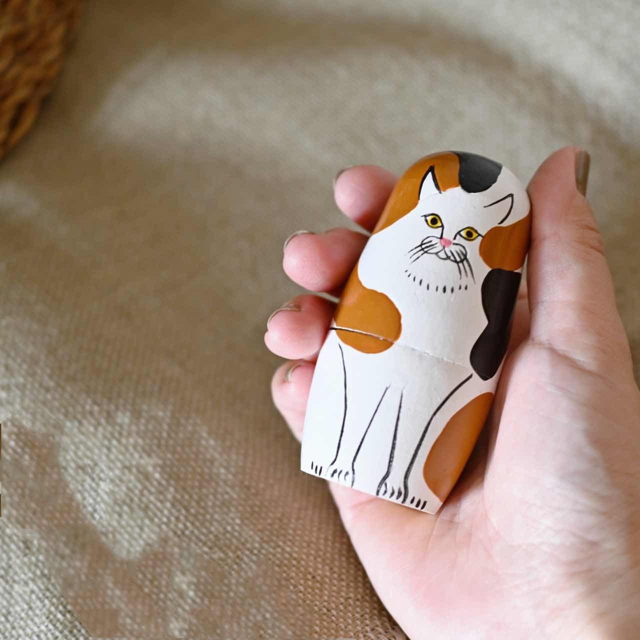 4/23 再入荷 】ねこのマトリョーシカ ｜置物 かわいい おしゃれ レトロ
