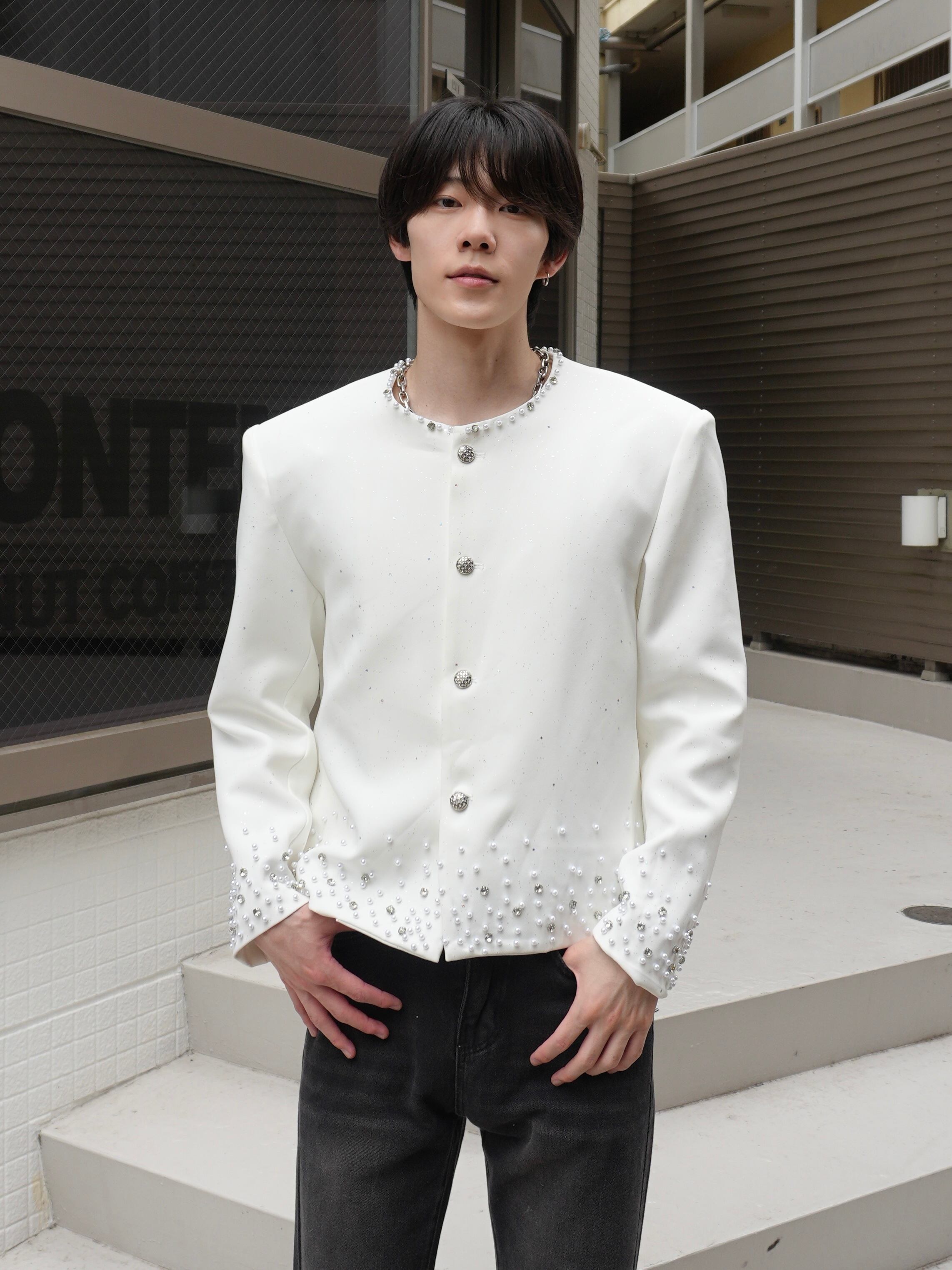 R*Y様 ALUDE アルード block pattern tweed jack ALUDE SELECT】 block pattern tweed jacket | 【ALUDE】韓国メンズ