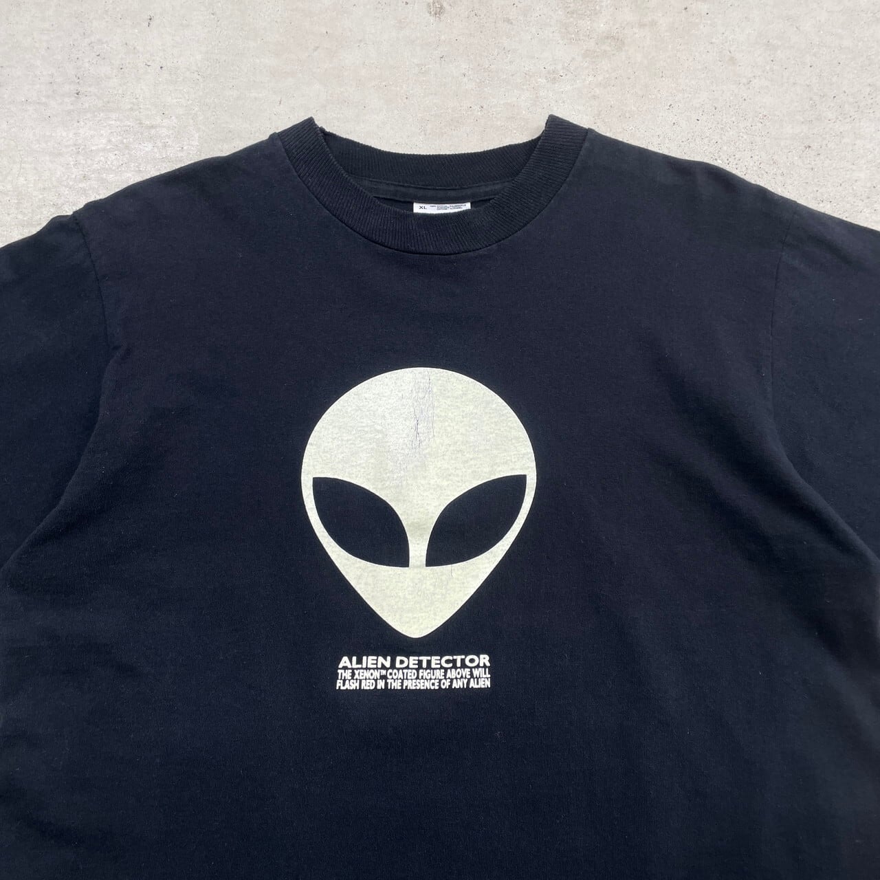 90年代 ALIEN DETECTOR エイリアン 蓄光プリント ロングTシャツ ロンT 