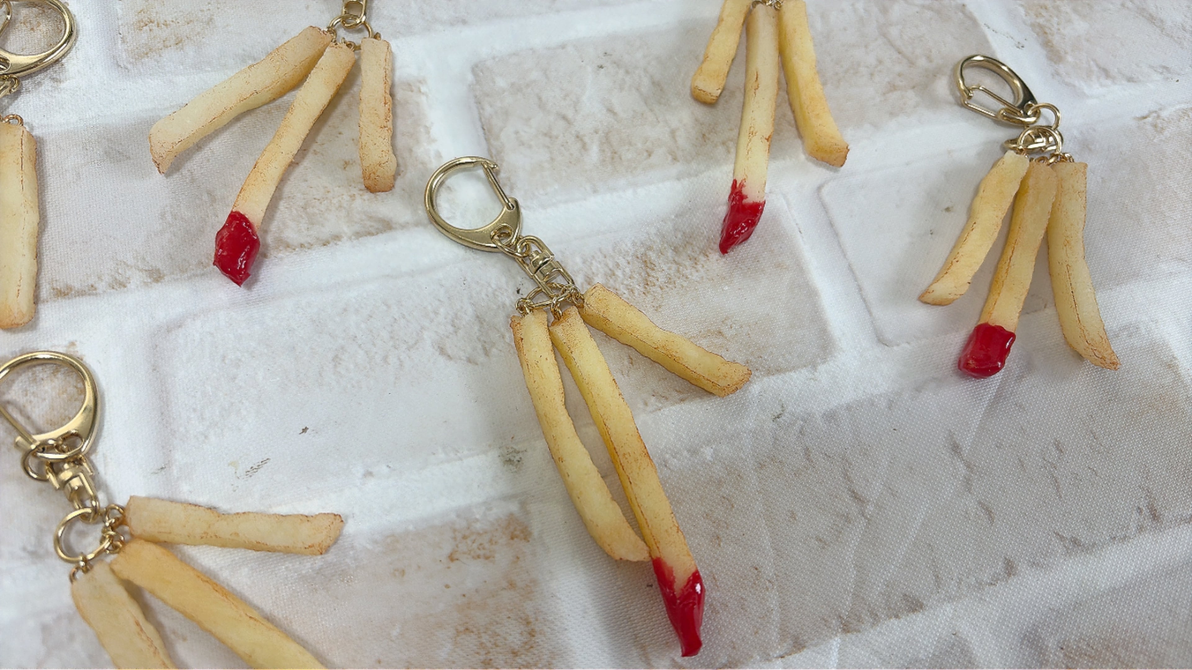 フライドポテト キーホルダー 食品サンプル | 食品サンプル アトリエ