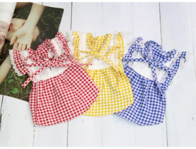 レースチェックワンピース