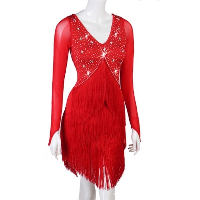 スパンコール×フリンジ ラテンドレス ds0948