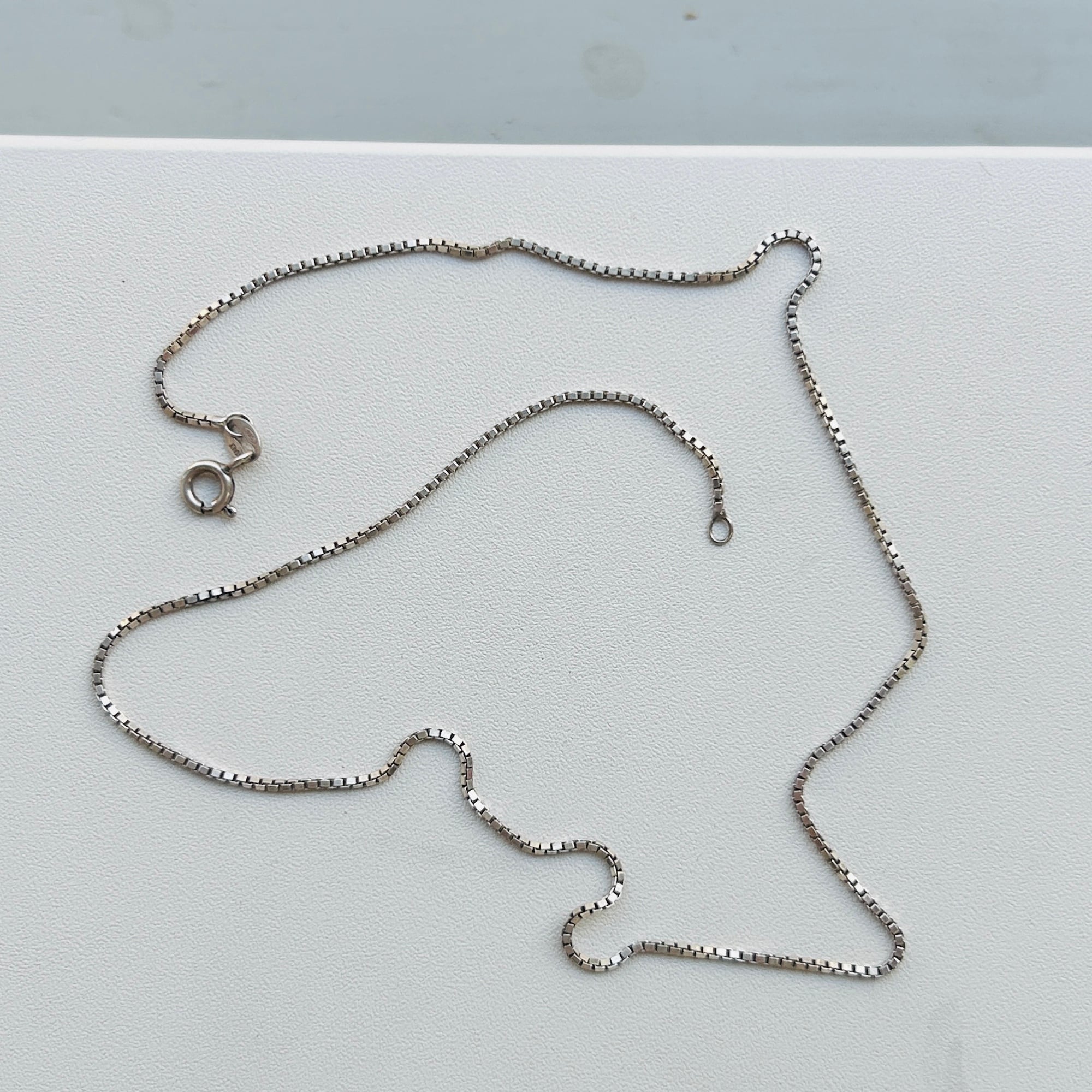 Italy シルバー925 ボックスチェーン（40.8cm） | Milo Antiques & Vintage