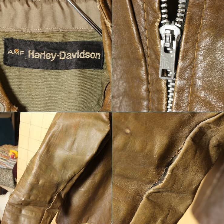 70s AMF Harley-Davidson シングルライダース レザー ジャケット