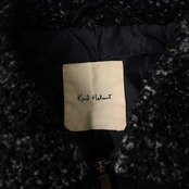 Karl Helmut カールヘルム スエード調 襟ボア 中綿入り ジップアップ ジャケット M/ブラック